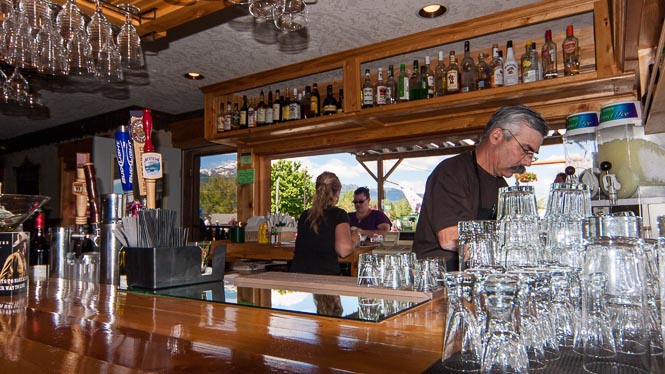 The Saloon will make your favorite mixed drink or enjoy a brew in a frozen mug.